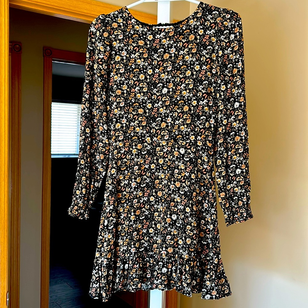 Long Sleeve Floral Dress Size S
